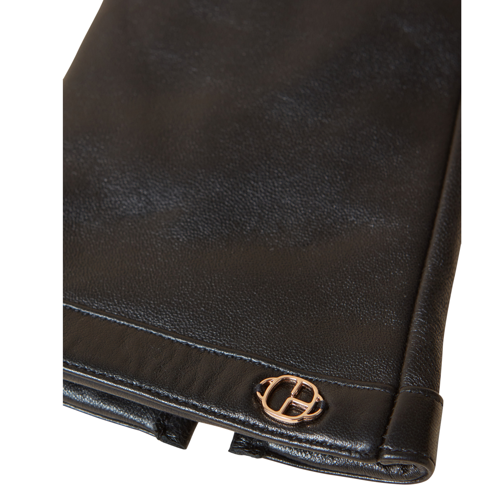 Gants en cuir à monogramme | Noir