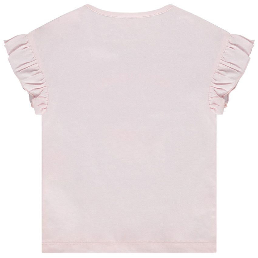 T-shirt manches courtes print Marie Disney et sequins pour bébé fille - Rose