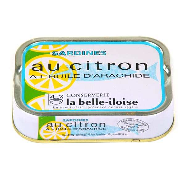 Sardines à l'huile d'arachide et au citron