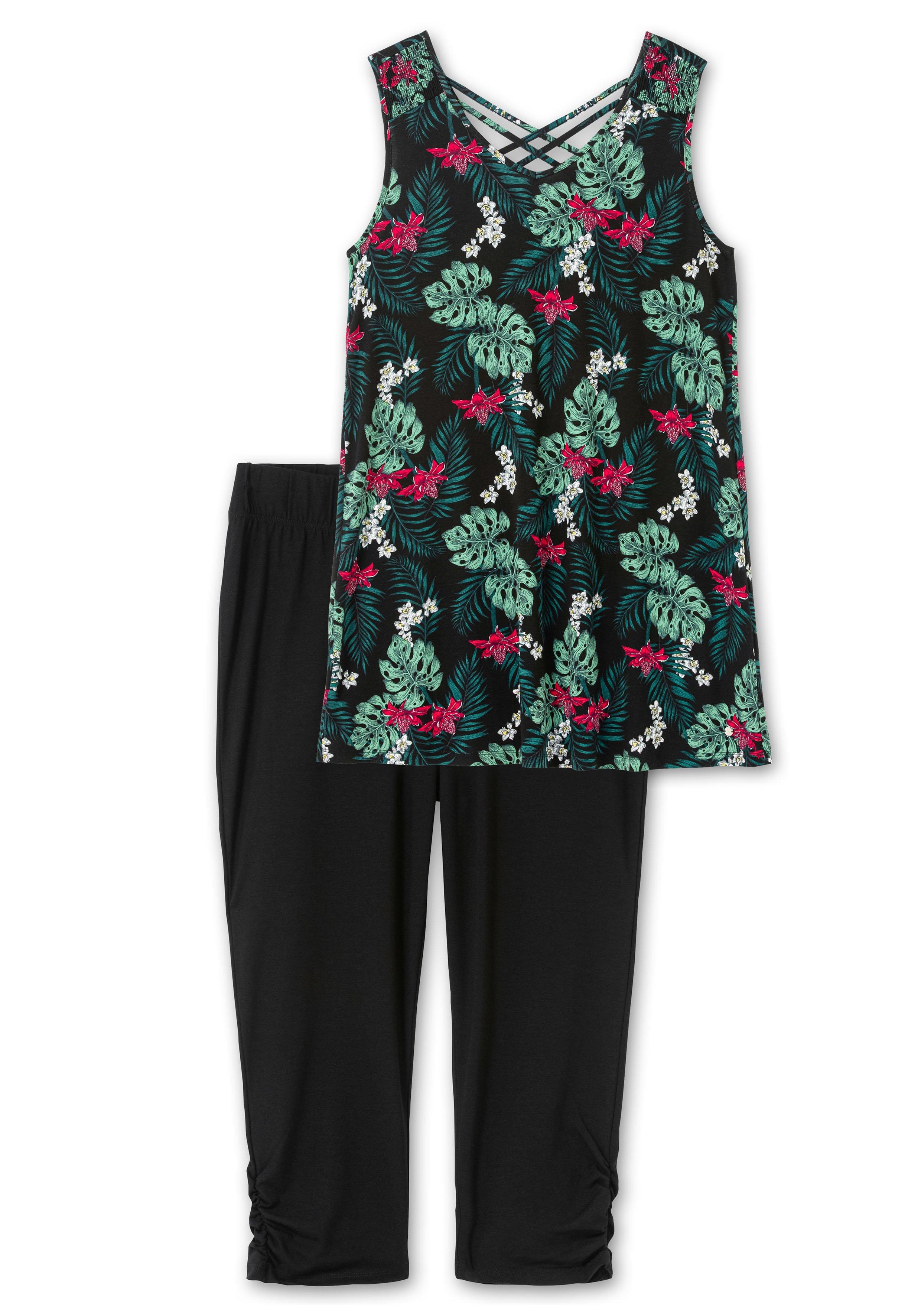 Strandset aus Longtop und 3/4-Leggings
