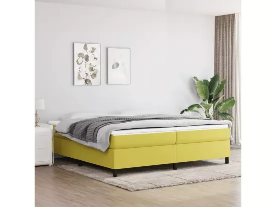 Sommier tapissier Vert 200x200 cm Tissu