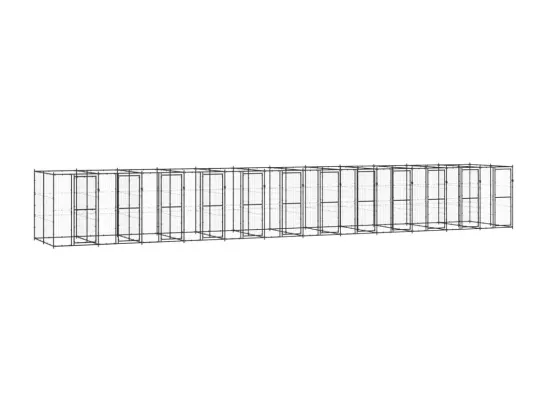 Chenil extérieur cage enclos 1320 x 220 x 180 cm 02_0000369