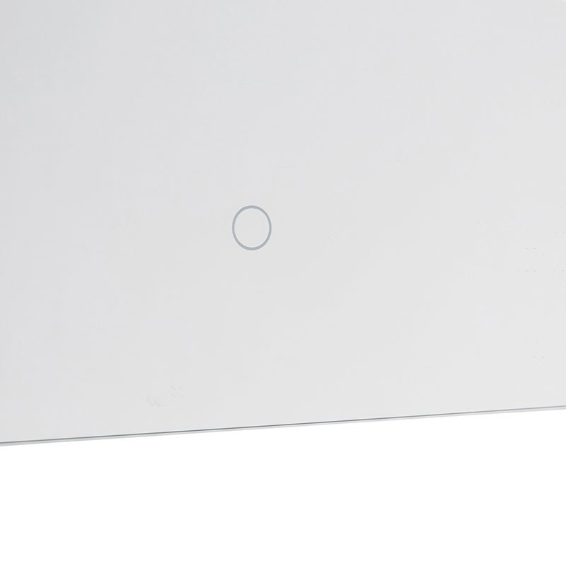 Badkamerspiegel 60x80 cm incl. LED met touchdimmer en klok - Miral