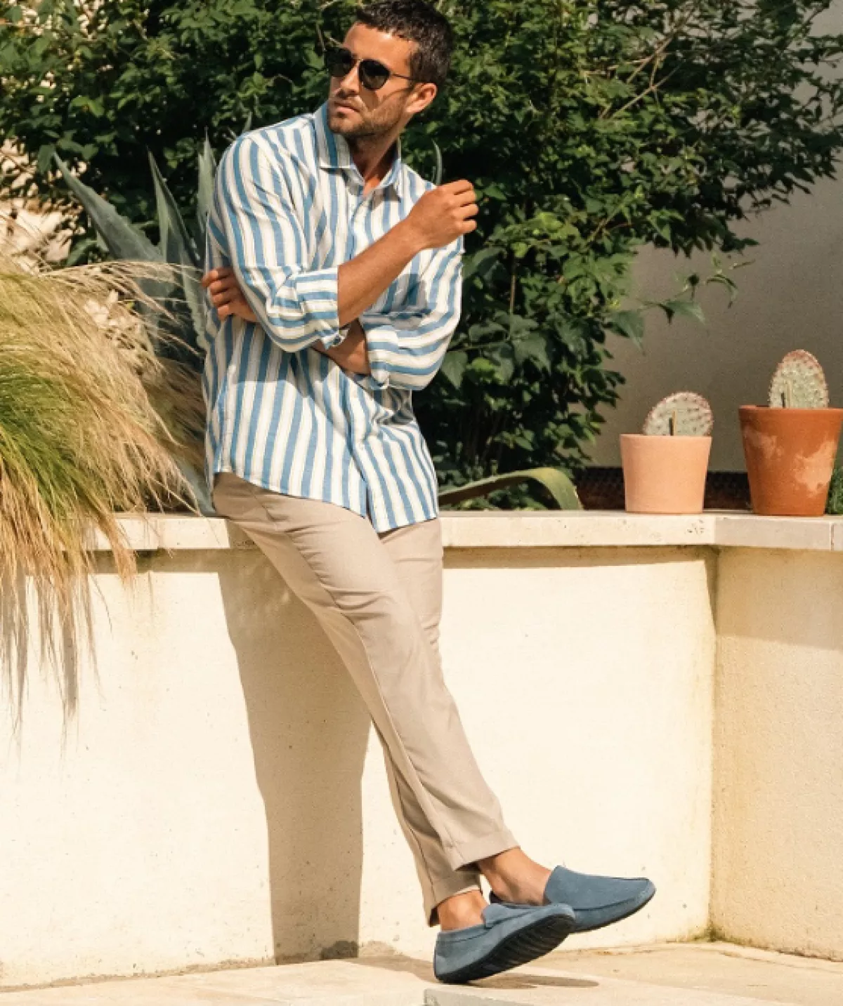 Mocassin DANDY Veau Velours Bleu