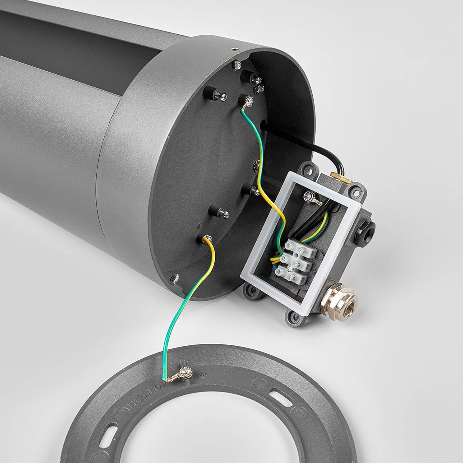 Lucande LED Wegeleuchte/Sockelleuchte 50 cm, Aussenleuchte drehbarer Leuchtkopf strahlwassergeschützt IP65 15W