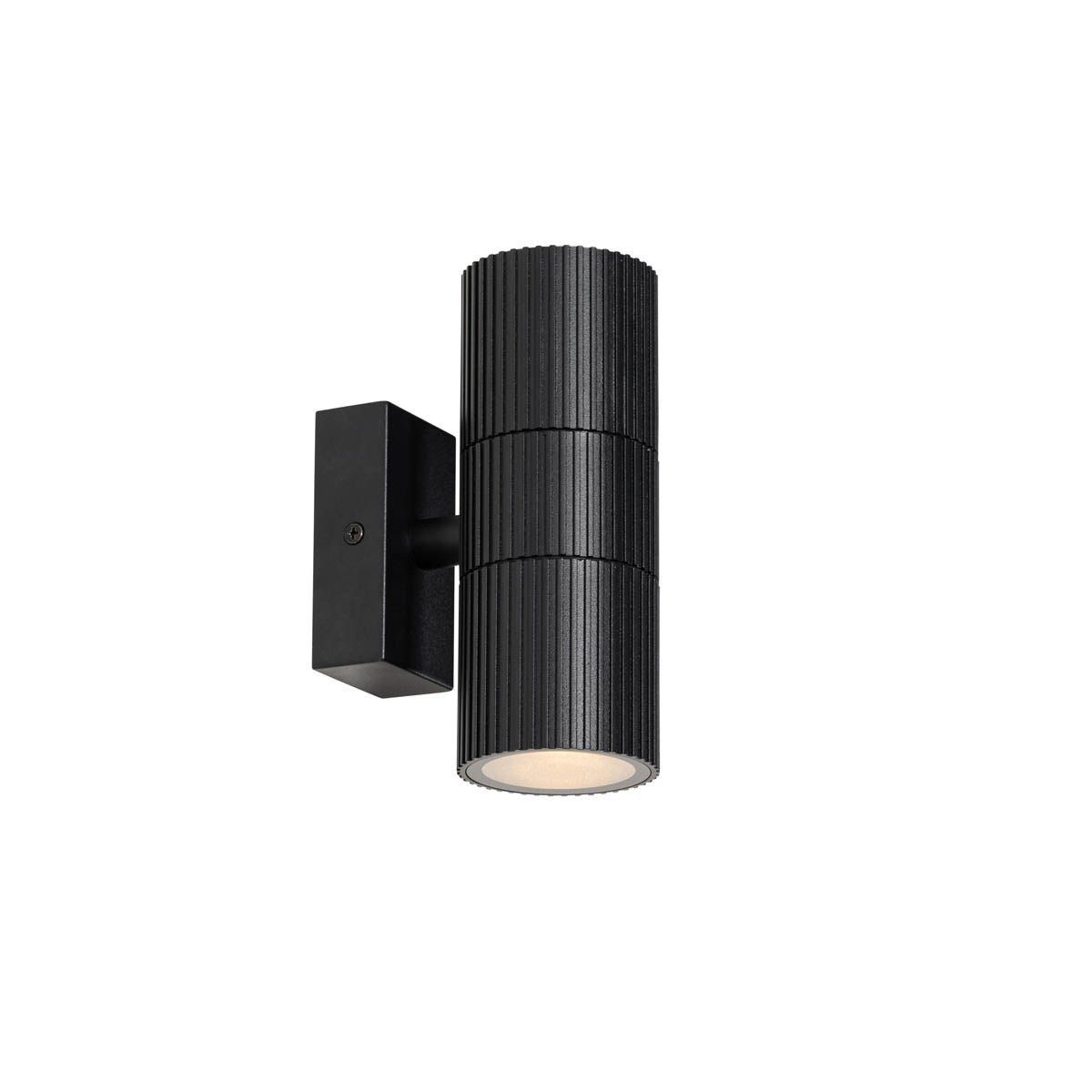 Industriële buitenwandlamp, zwart, 2-lichts, IP44 - Vigo