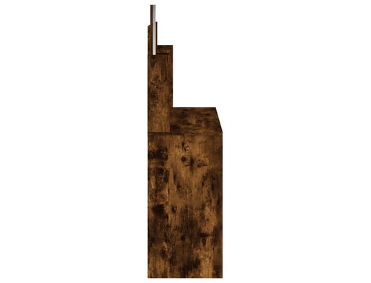 VIDAXL - Coiffeuse avec miroir chêne fumé 96x39x142 cm