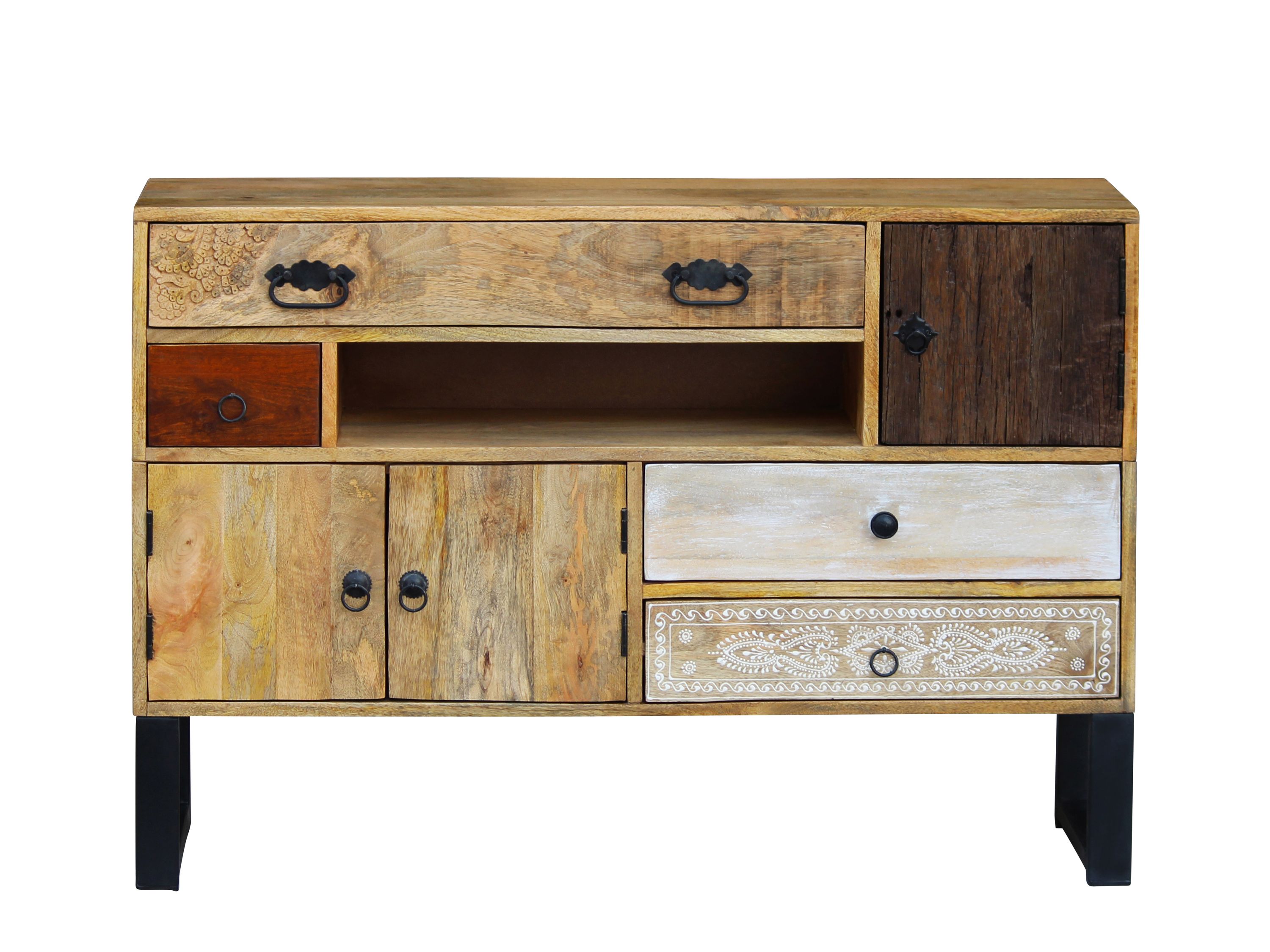 Sideboard Holz Vintage REMI 115 x 80 cm