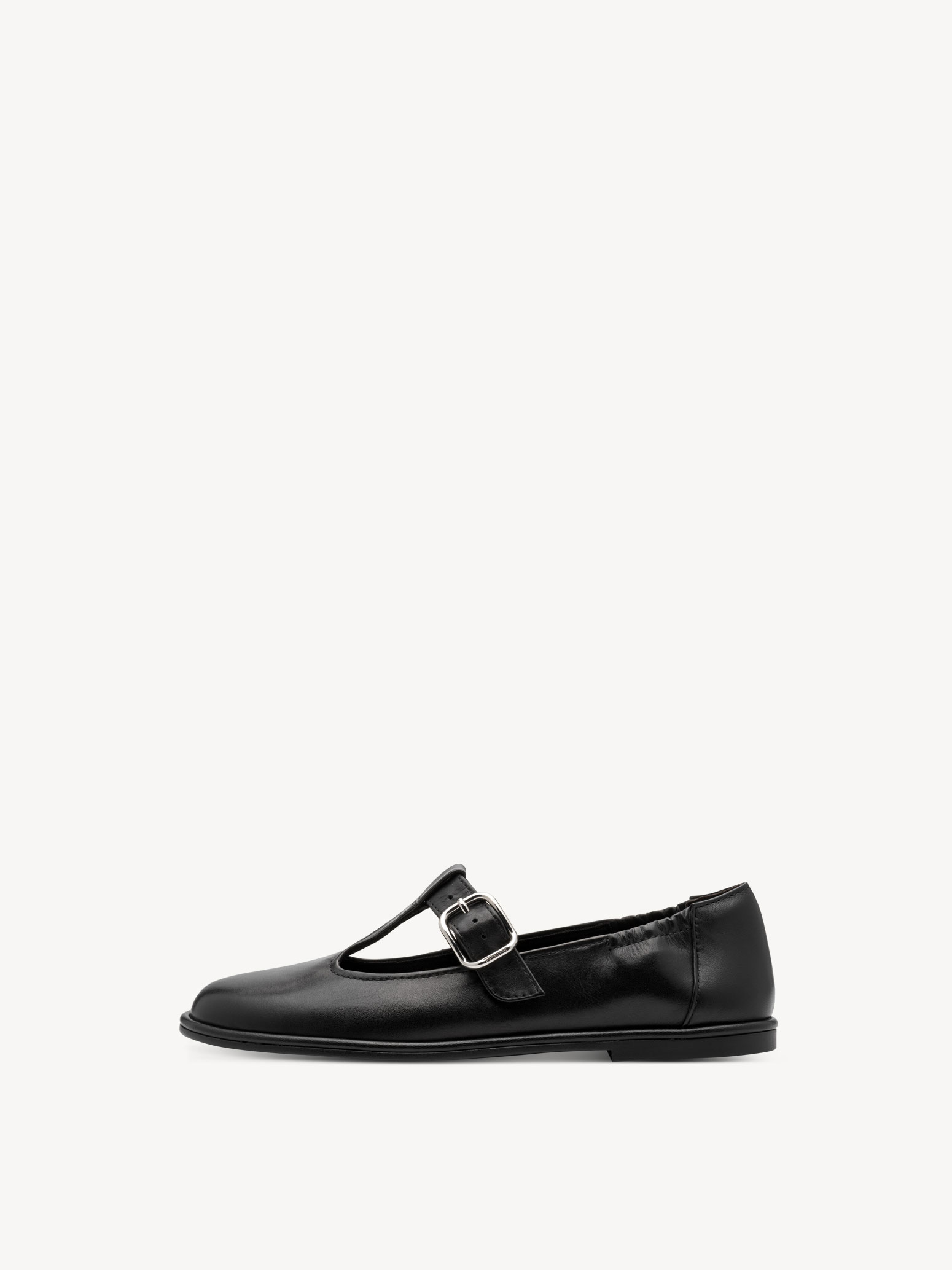 Leren Ballerina - zwart