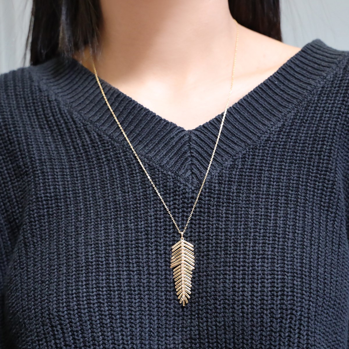 Collier Plume Doré