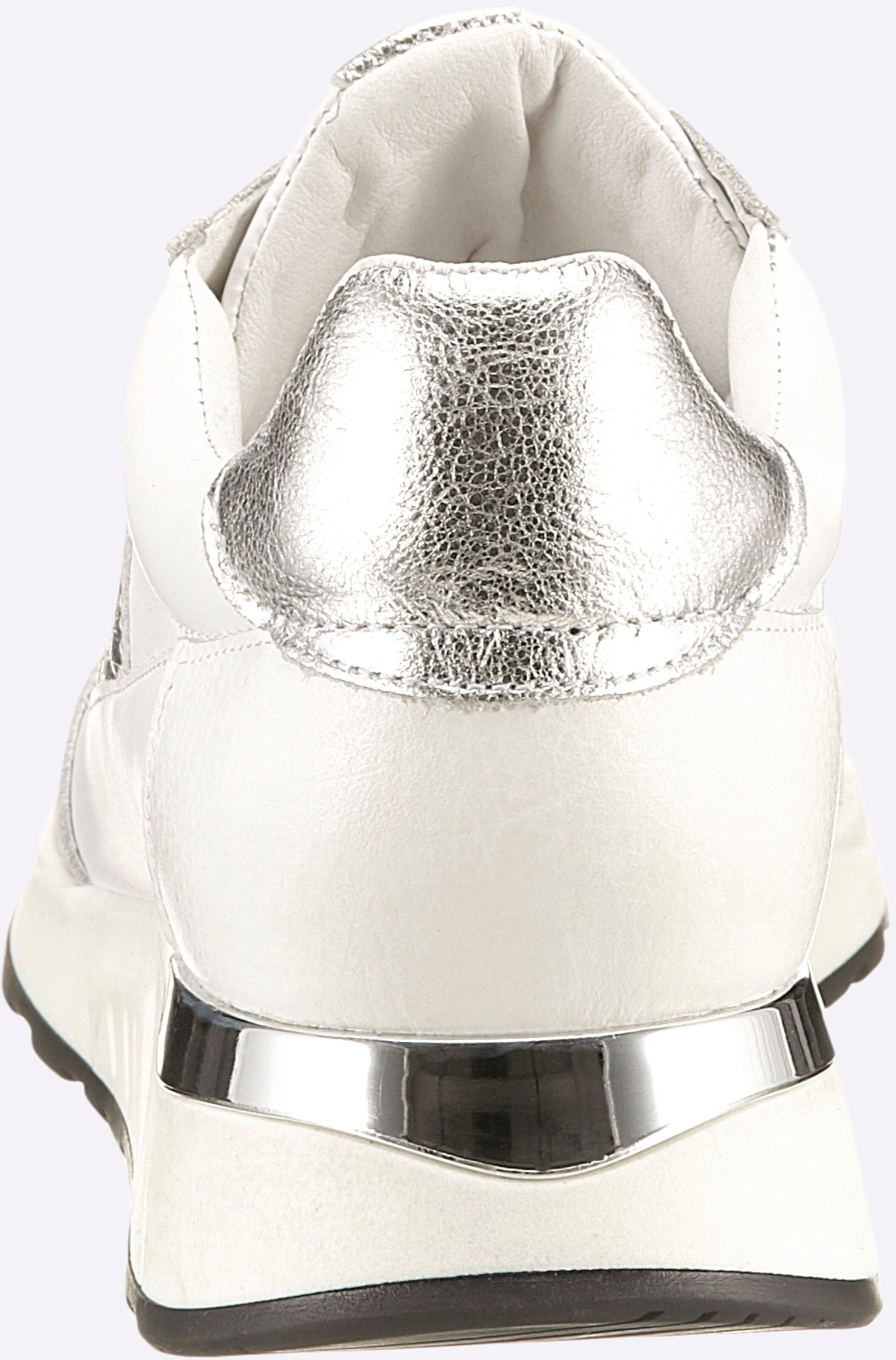 heine Sneaker in weiß-silberfarben