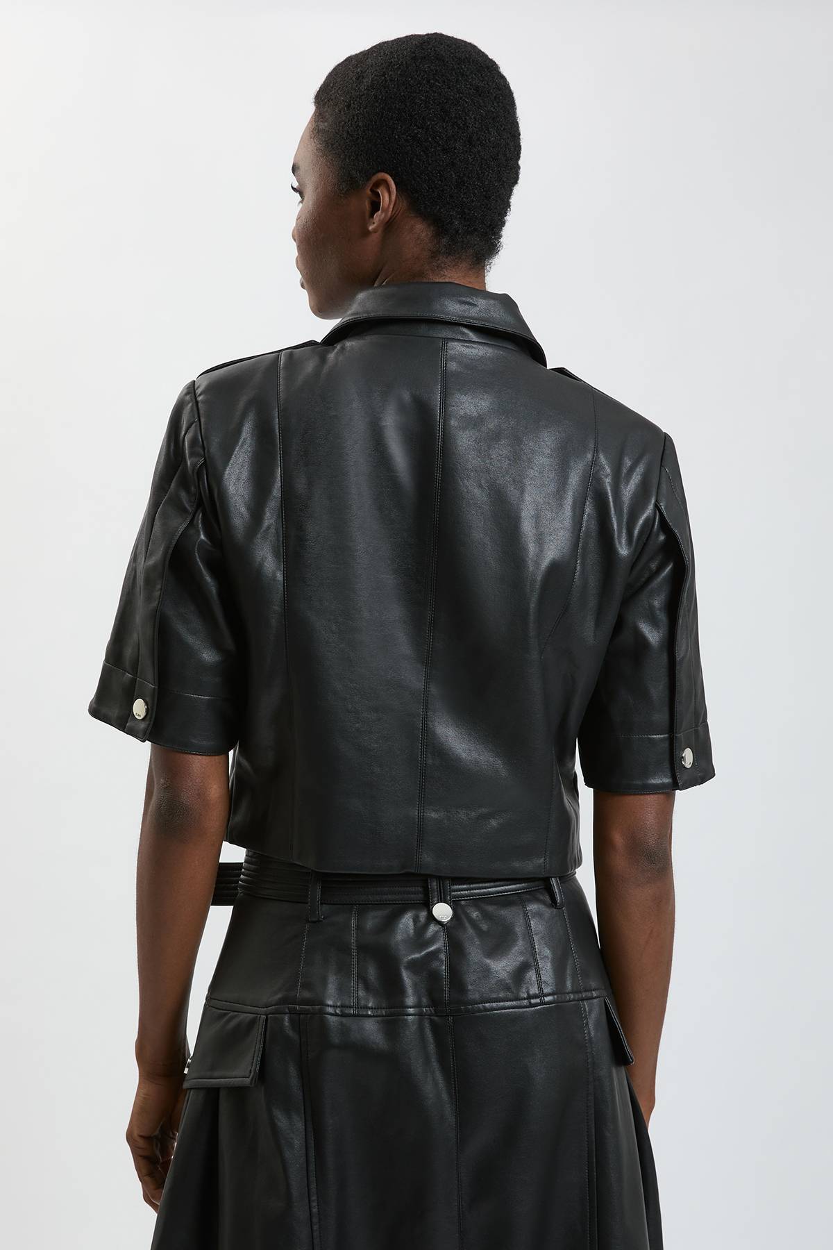 KarenMillen Veste Trench Courte En Synthétiquecuir