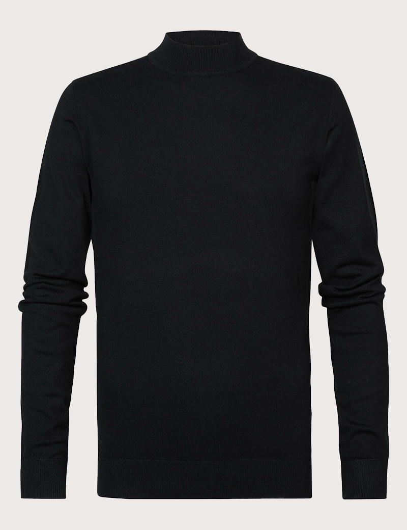 PETROL IND CARDIGAN COL CHEMINÉ HOMME NOIR