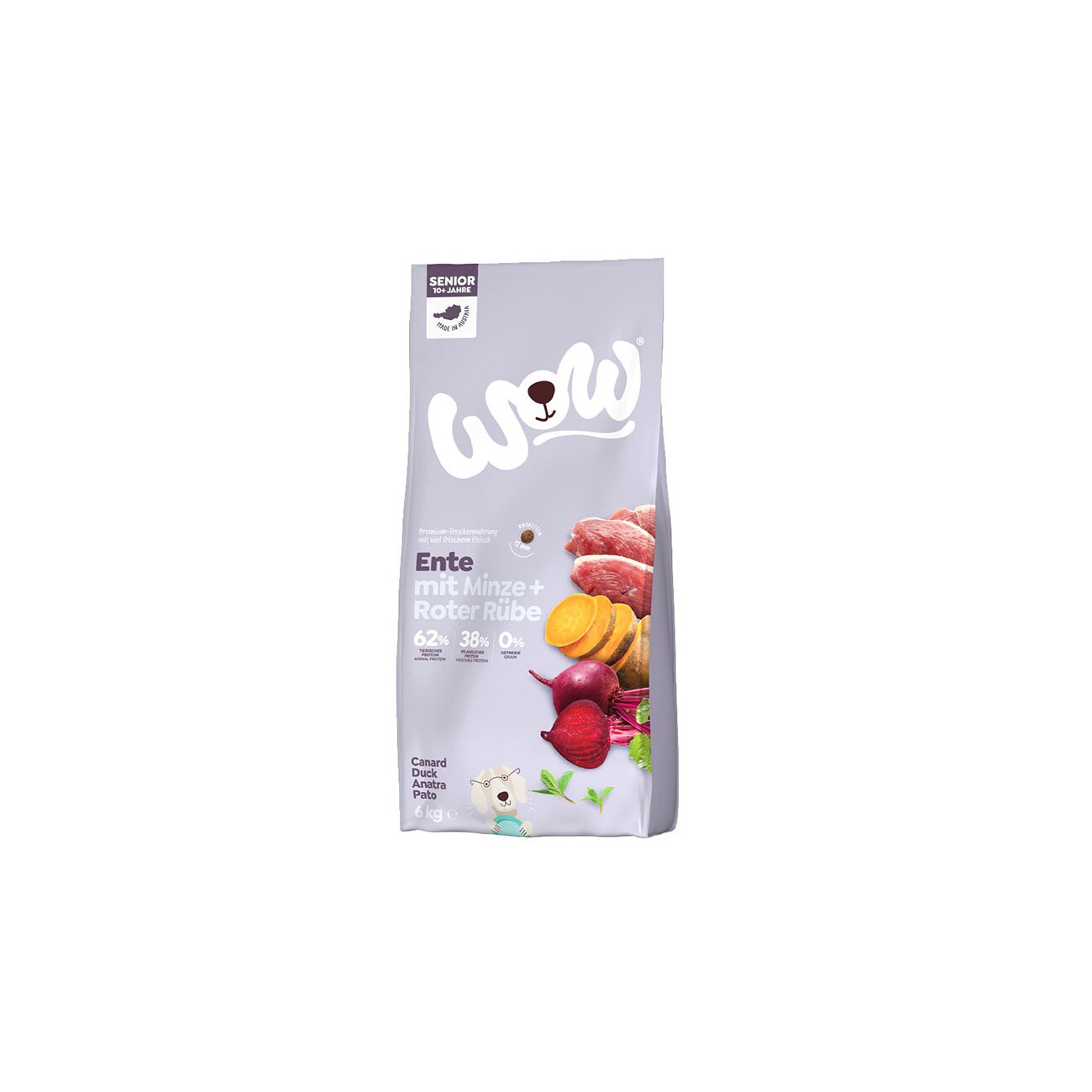 WOW Senior Ente mit Minze 6 kg