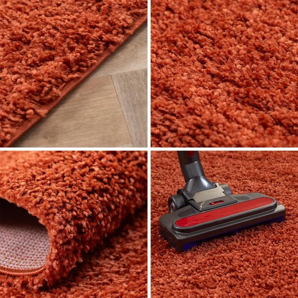 Basic Shaggy vloerkleed Terra / Oranje Hoogpolig - 200x290 CM