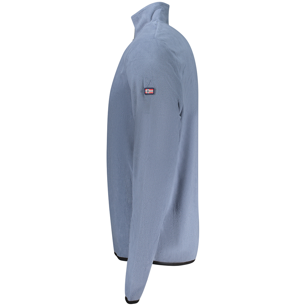 Sports Polo Men Half Zip Blue