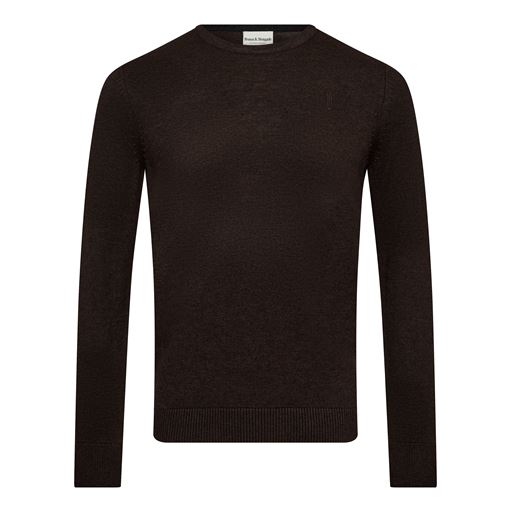 Bruun & Stengade Jupiter Striktrøje, Dark Brown, XL