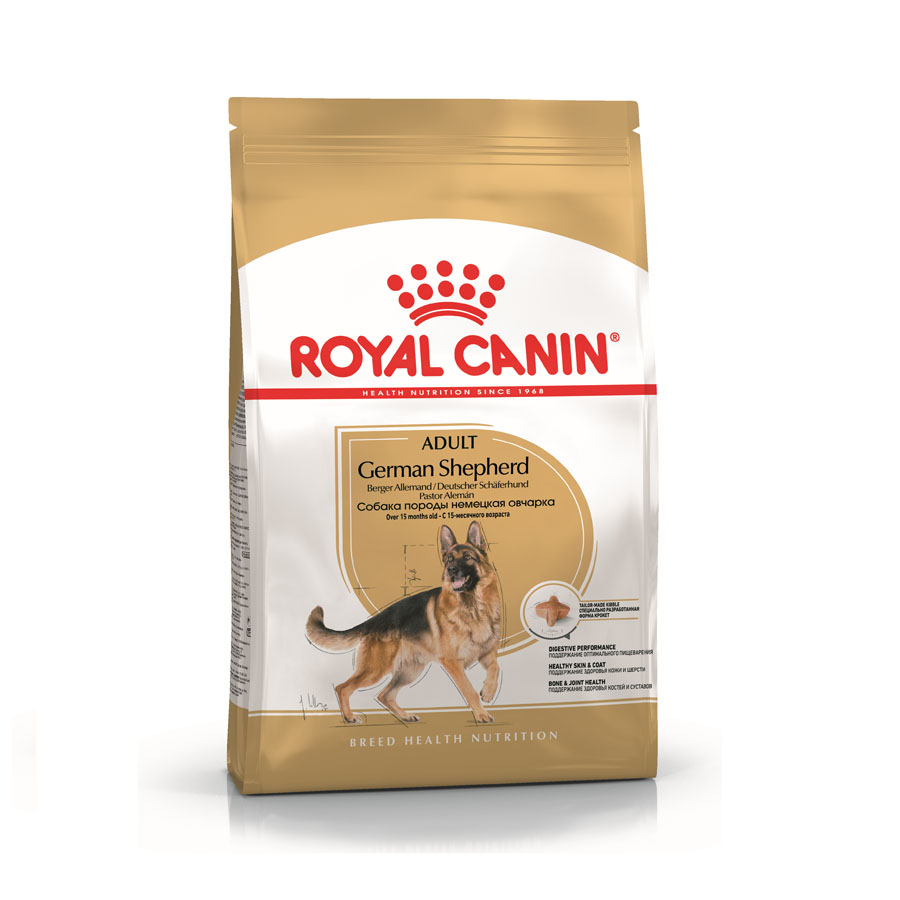 Ração Royal Canin para cães adultos da raça Pastor Alemão