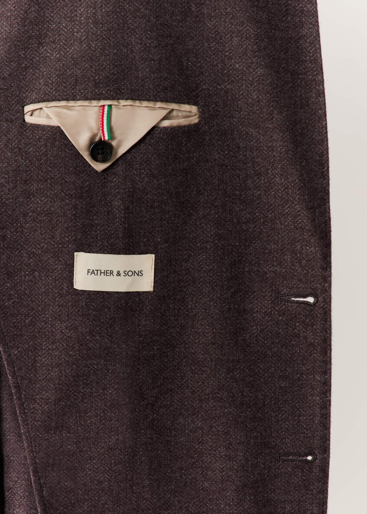 Veste casual Regular en laine mélangée unie bordeaux