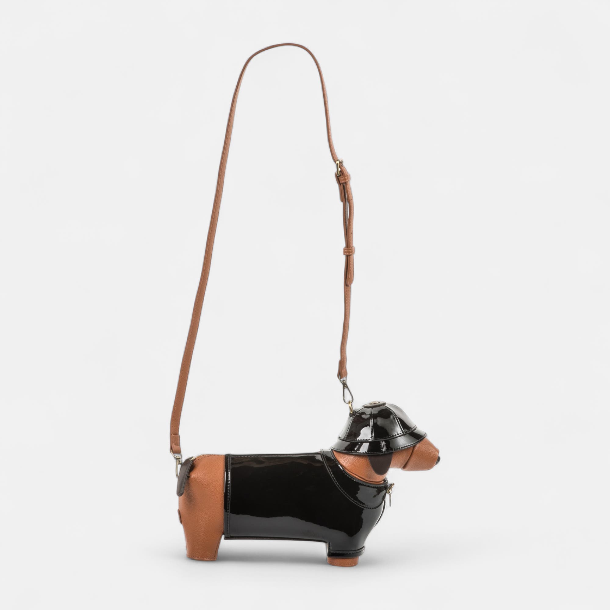 Sac bandoulière teckel noir