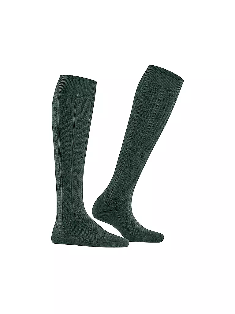 FALKE Kniestrümpfe NEEDLEPOINT thyme olive