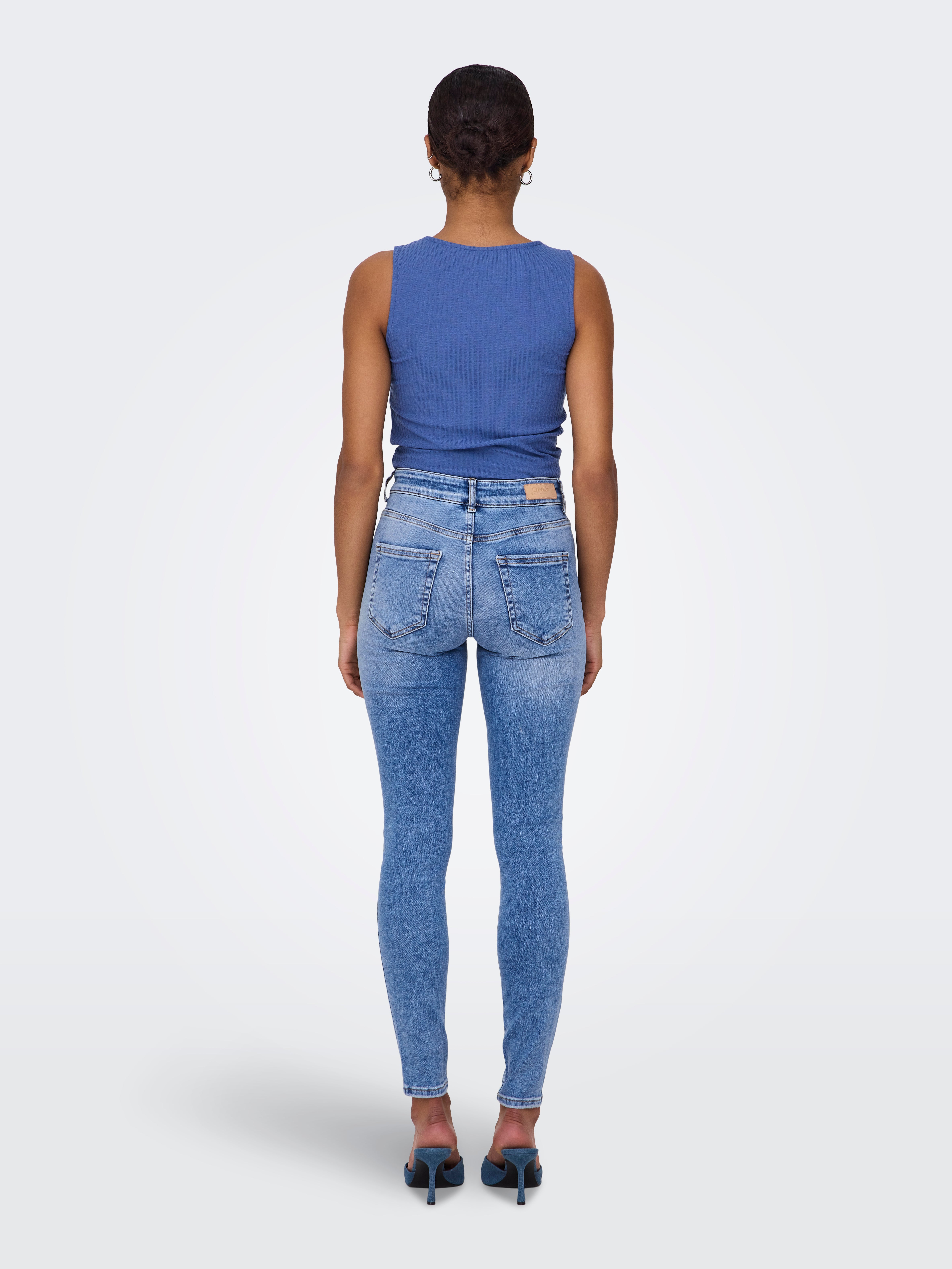 ONLBLUSH Mittlere Taille Skinny Fit Jeans Medium Blue Denim