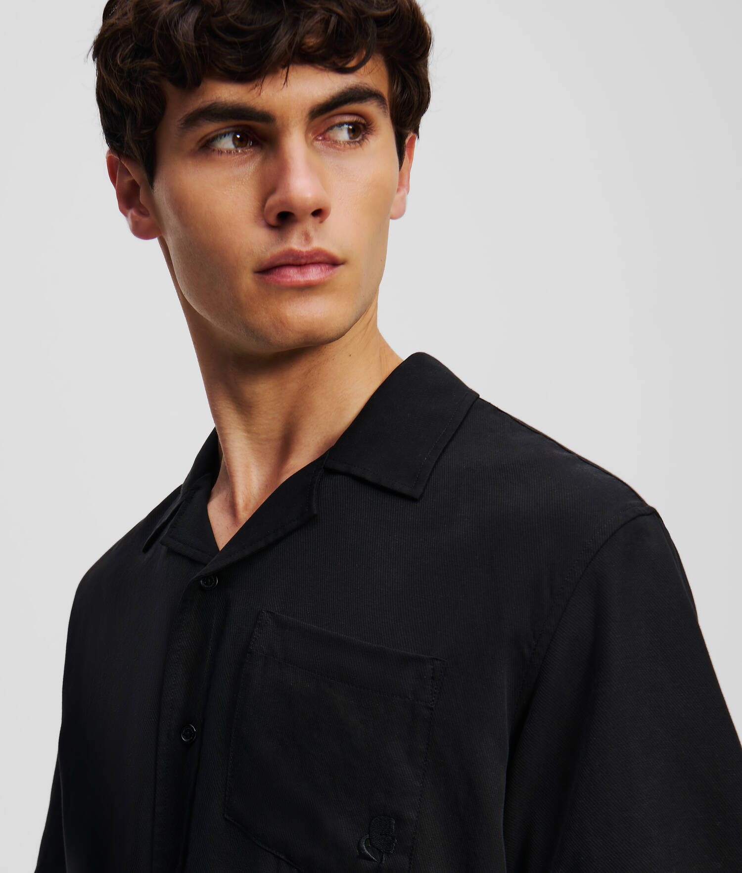 CHEMISE À MANCHES COURTES KARL KAMEO - Noir