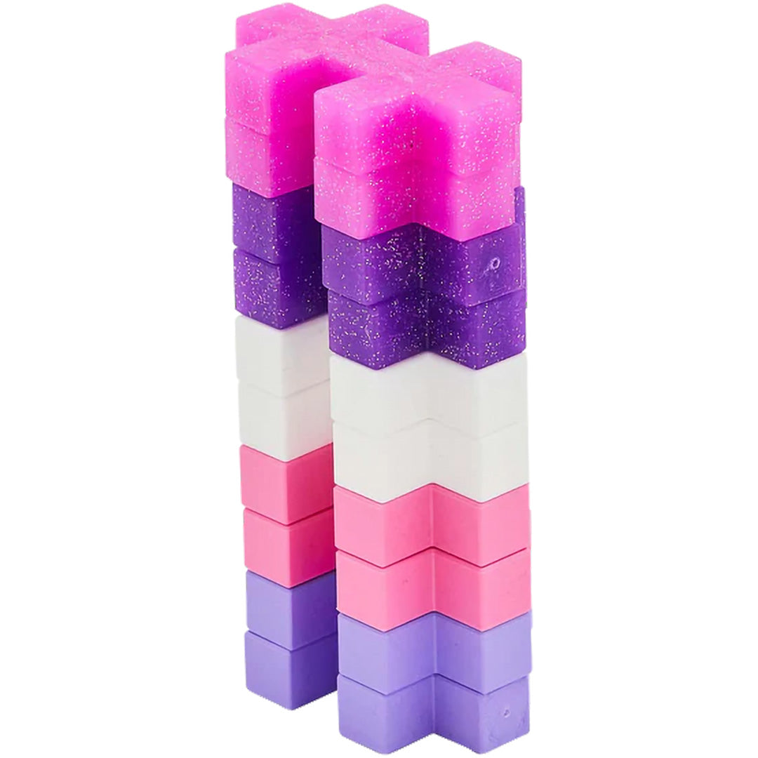 plus-plus big bouwstenen - glitter - 15st