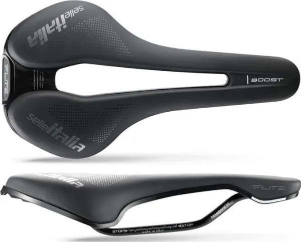 Selle Italia Siodło SELLE ITALIA FLITE BOOST SUPERFLOW TM S (id match - S3) Manganese Tube 7, soft-tek, sort (NEW)