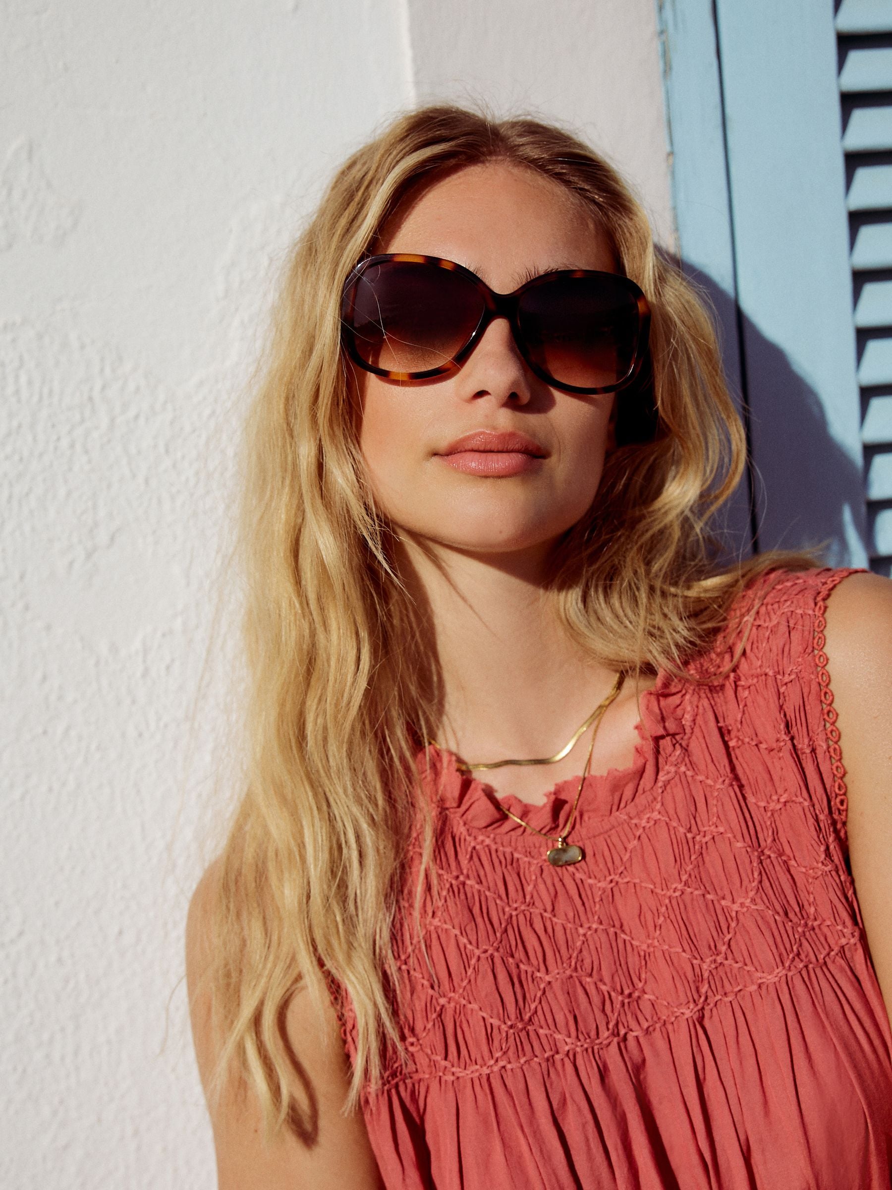 Tortoise bruin - Acetate Wrap Sunglasses