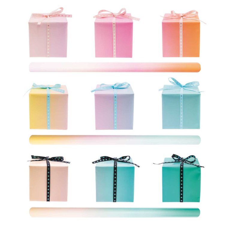 Geschenkpapier Rolle Paper Poetry Farbverlauf