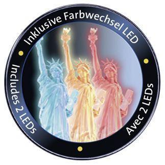 Ravensburger 3D Puzzle Freiheitsstatue bei Nacht 12596 - Das berühmte Bauwerk in New York als Night Edition mit LED