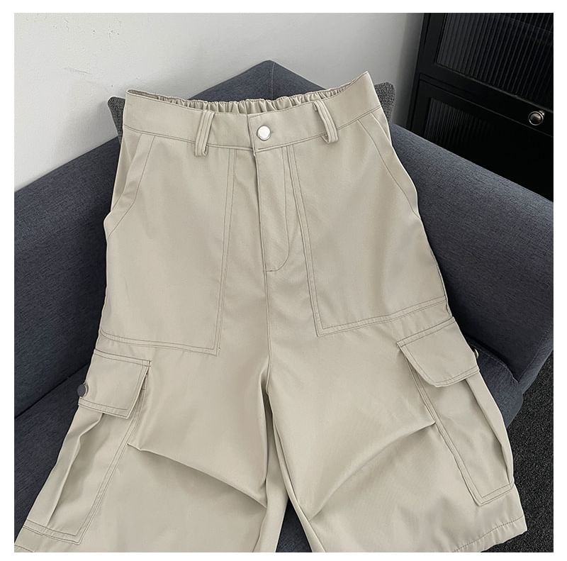 Mimiyox - Capri-broek met hoge taille en wijde pijpen