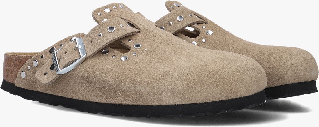 taupe birkenstock instappers boston rivet