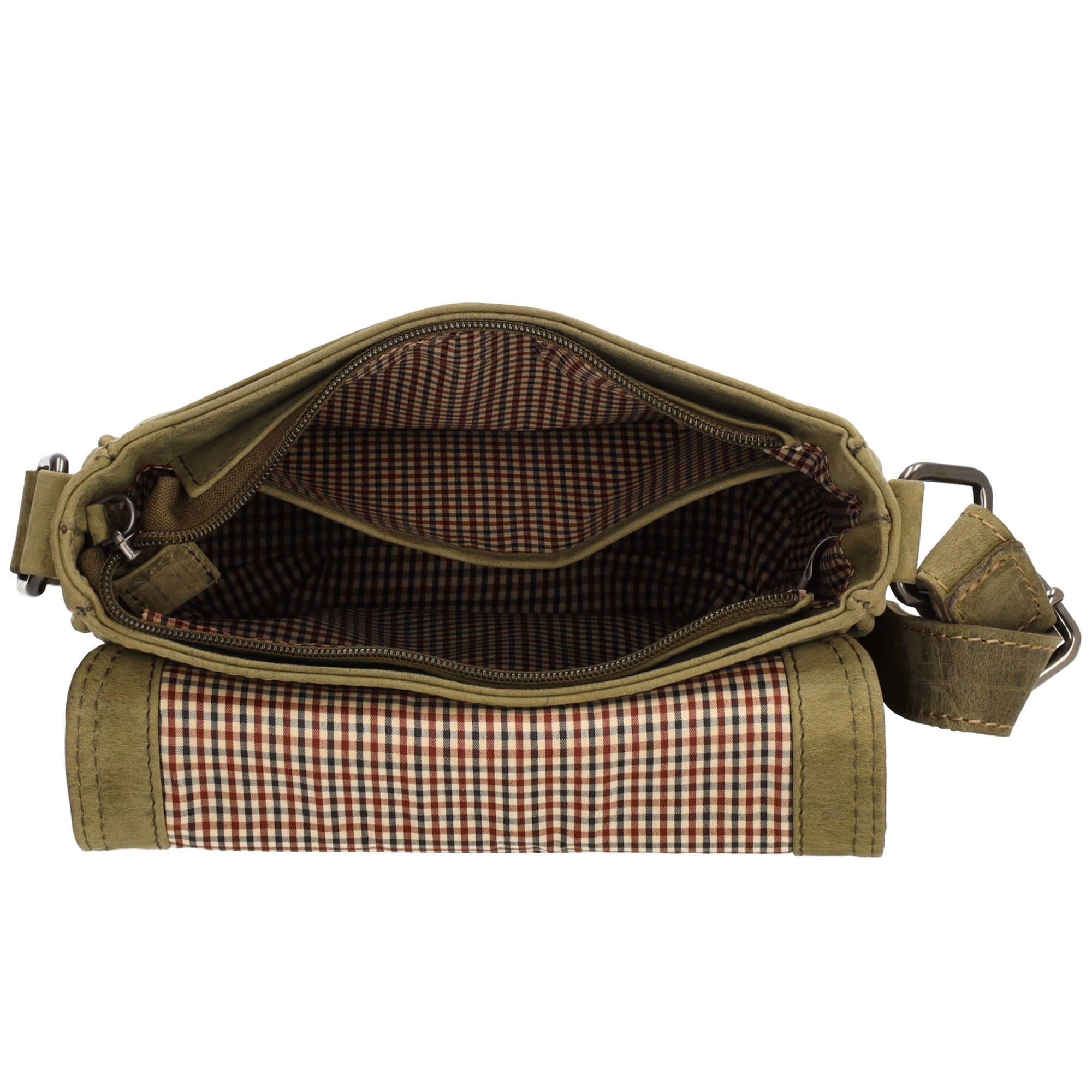 Hide & Stitches Idaho Messenger Bag Olijfgroen