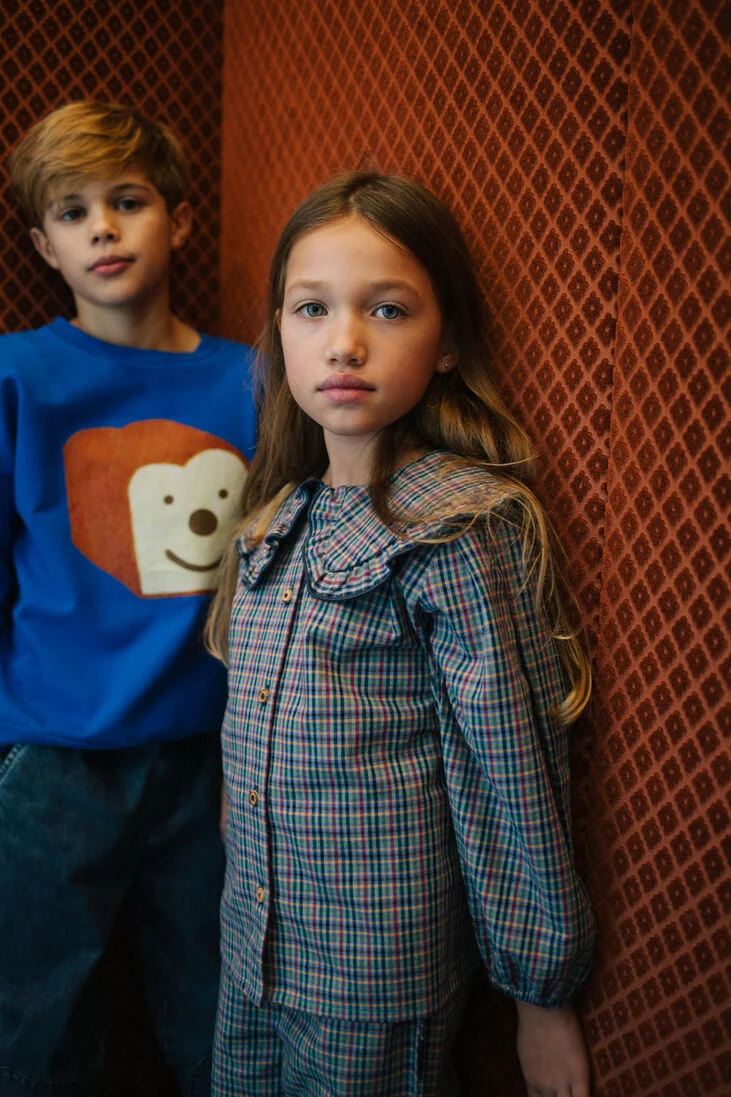 DAILY BRAT zwarte daily brat blouse colby checked shirt