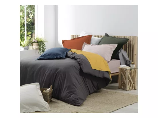 Taie de traversin 85 x 185 cm taie d'oreiller doux en percale 100 % coton coloris sauge