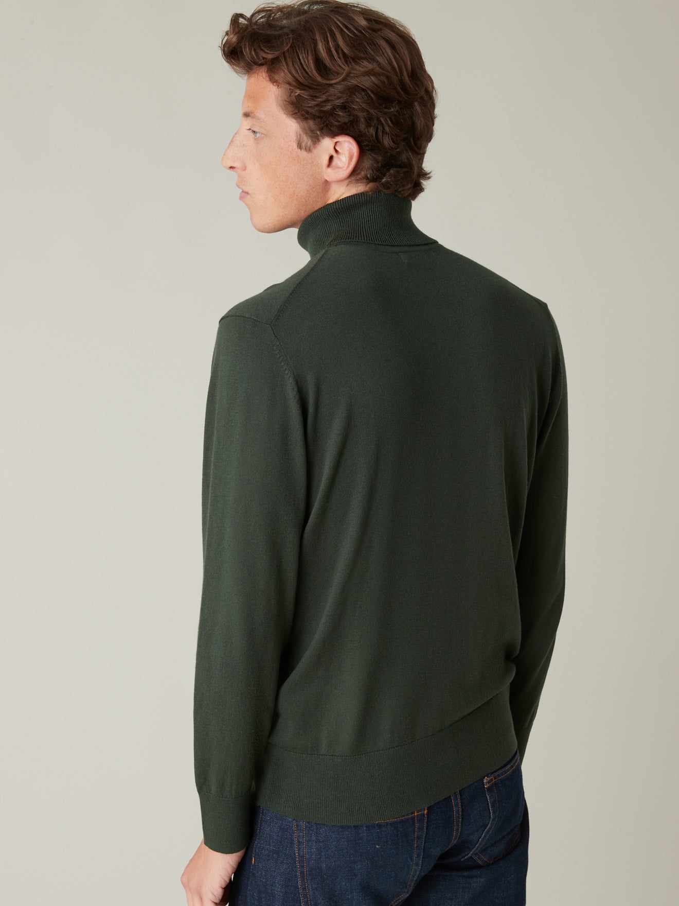 Pull col roulé homme