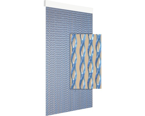 Deurgordijn Adia blauw 90x210 cm