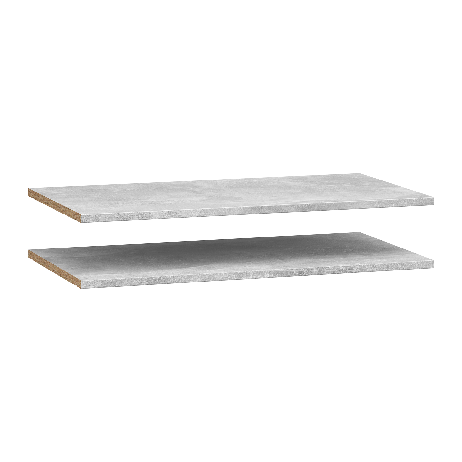 2-teiliges Einlegeboden-Set - Betonoptik - 67 cm