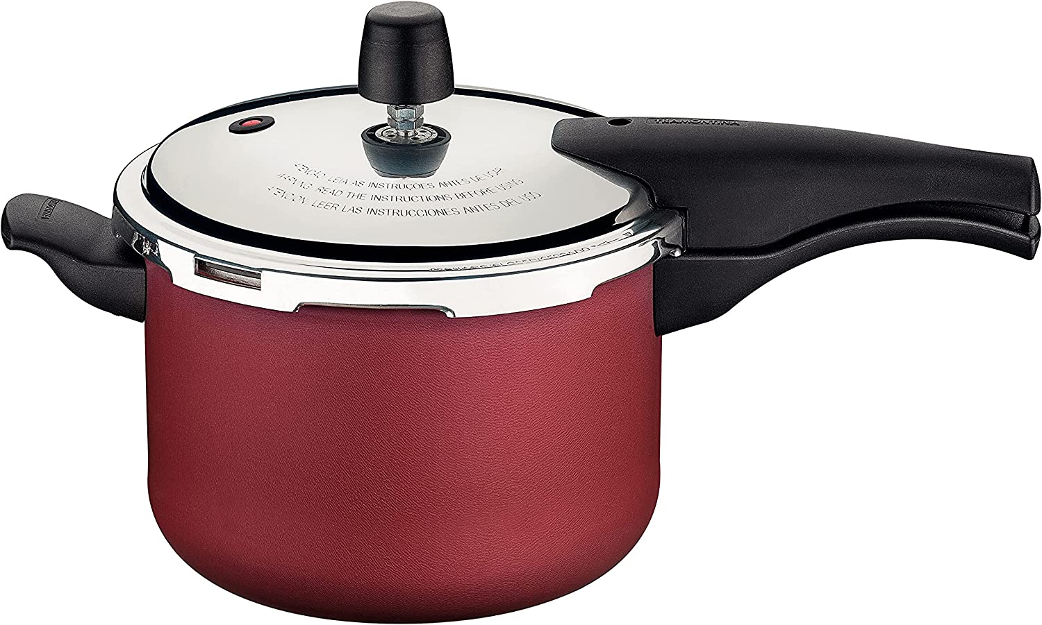 Tramontina Vancouver 20582720 Panela de Press&atilde;o com Revestimento Interno e Externo de Antiaderente Starflon Max, 20 cm e 4,5 L, Vermelho (Red Aluminium)