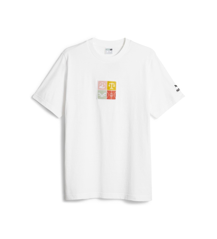 Camiseta Puma Unisex Classics Icons branca