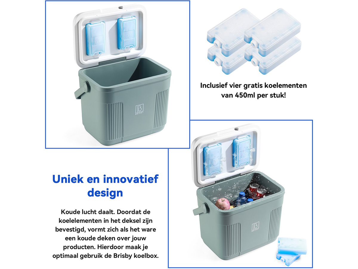 Brisby 22 liter koelbox - Green