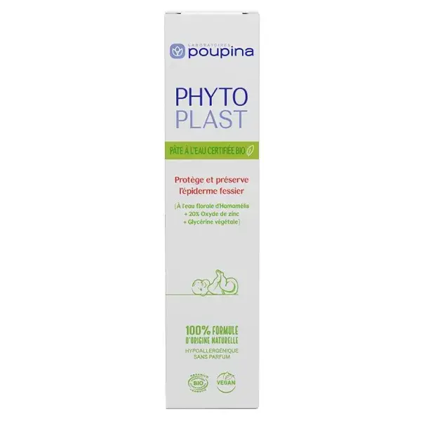 Poupina Soins Bébé Phytoplast Pâte à l'Eau Anti Rougeurs du Siège Bio 65g