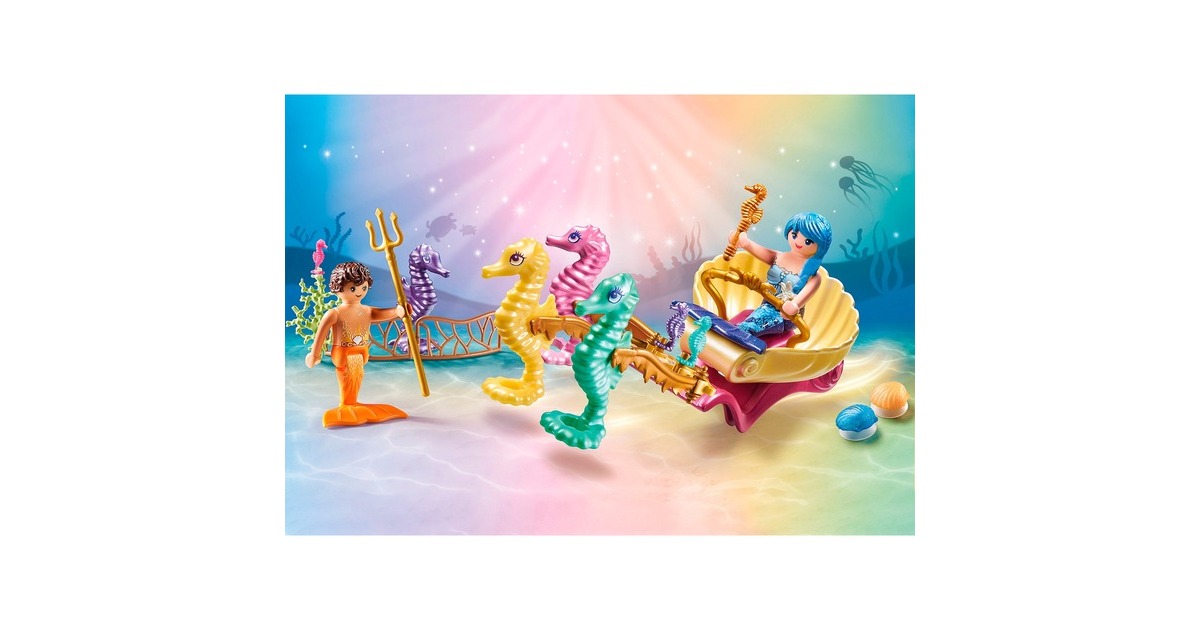 PLAYMOBILPrincess Magic - Zeemeermin zeepaard koets Constructiespeelgoed  (71500)