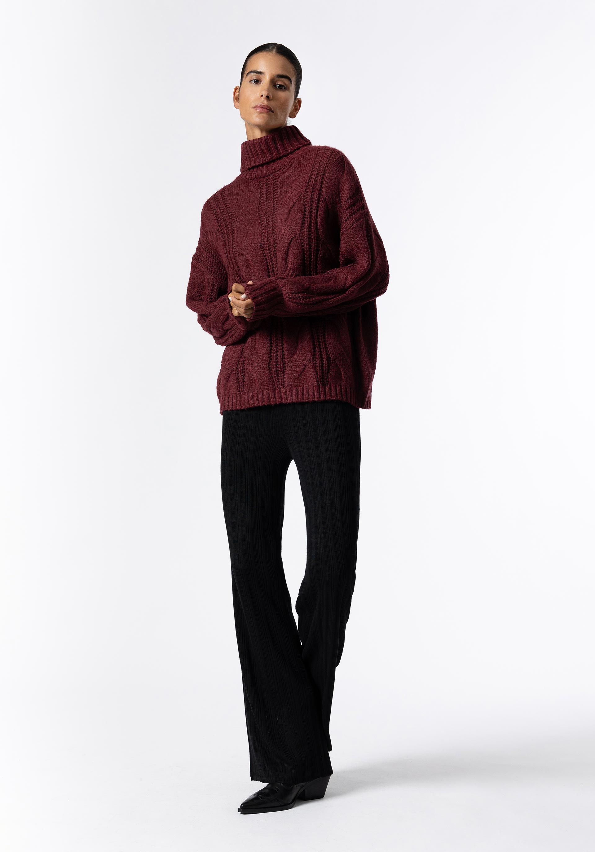 Camisola em Malha de Cabo Oversize