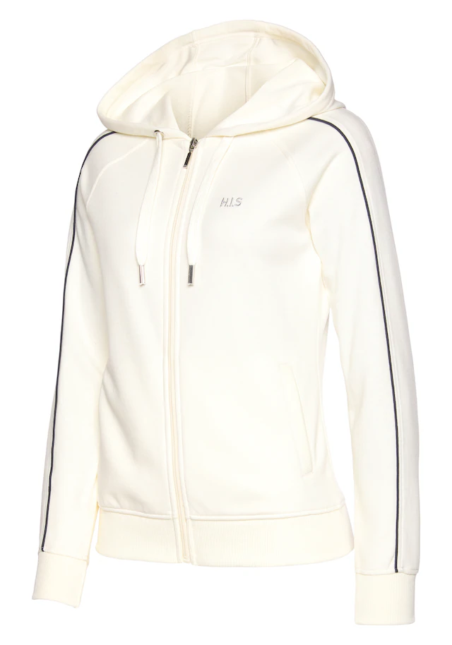 H.I.S Kapuzensweatjacke , mit Piping an den Ärmeln, Loungeanzug