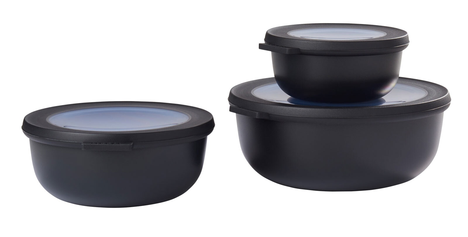 MEPAL Aufbewahrungsbox CIRQULA 3-teilig Kunststoff nordicblack