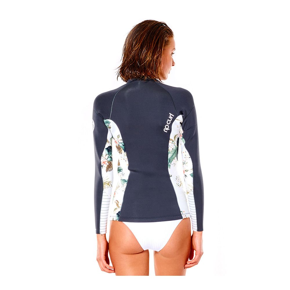 Rip Curl DAWN PATROL FZ - Top néoprène 1.5mm Femme charcoal