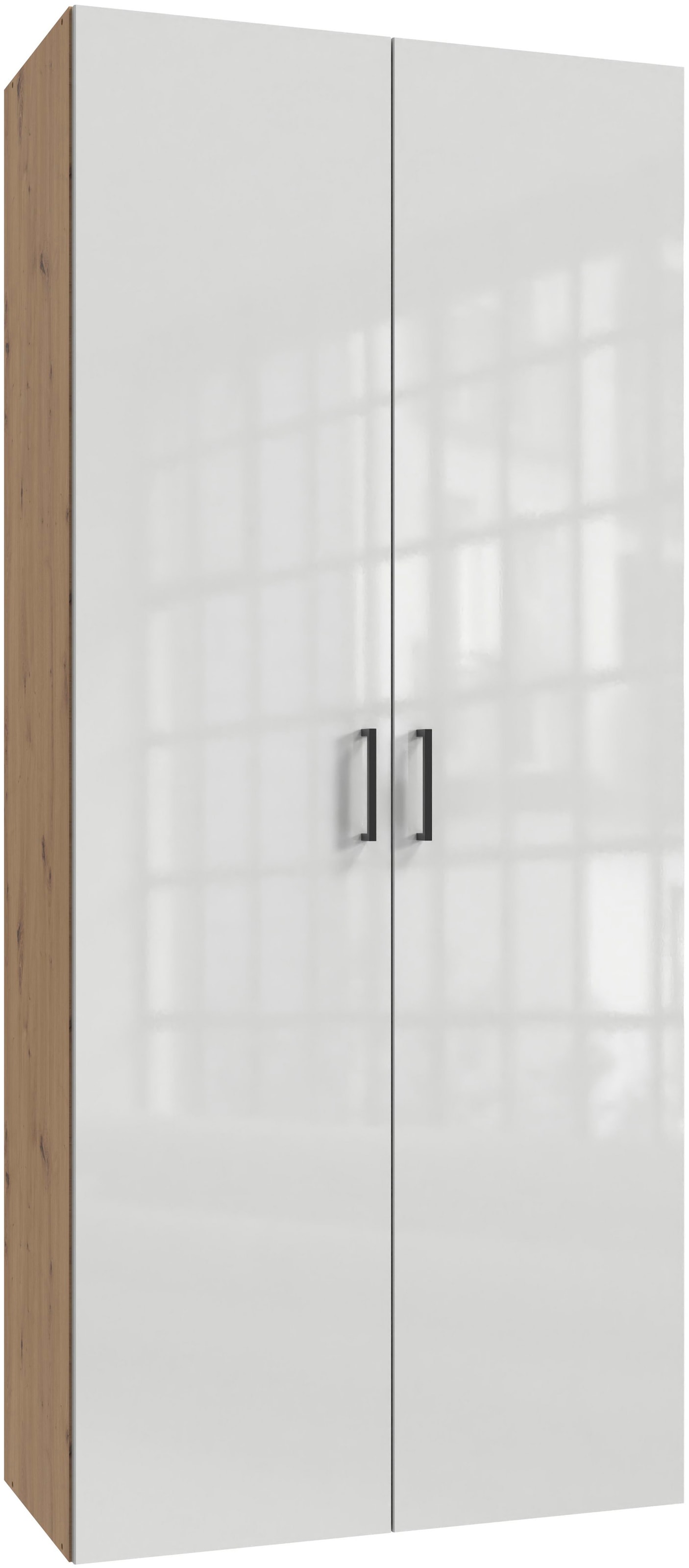 Wimex Kleiderschrank »Mugano,in 8 Breiten,3 Höhen,2 Tiefen, viele Farben, Made in Germany« in Basic oder Premium Ausstattung,  mit langen oder kurzen Griffen aus Metall, mit oder ohne Spiegel
